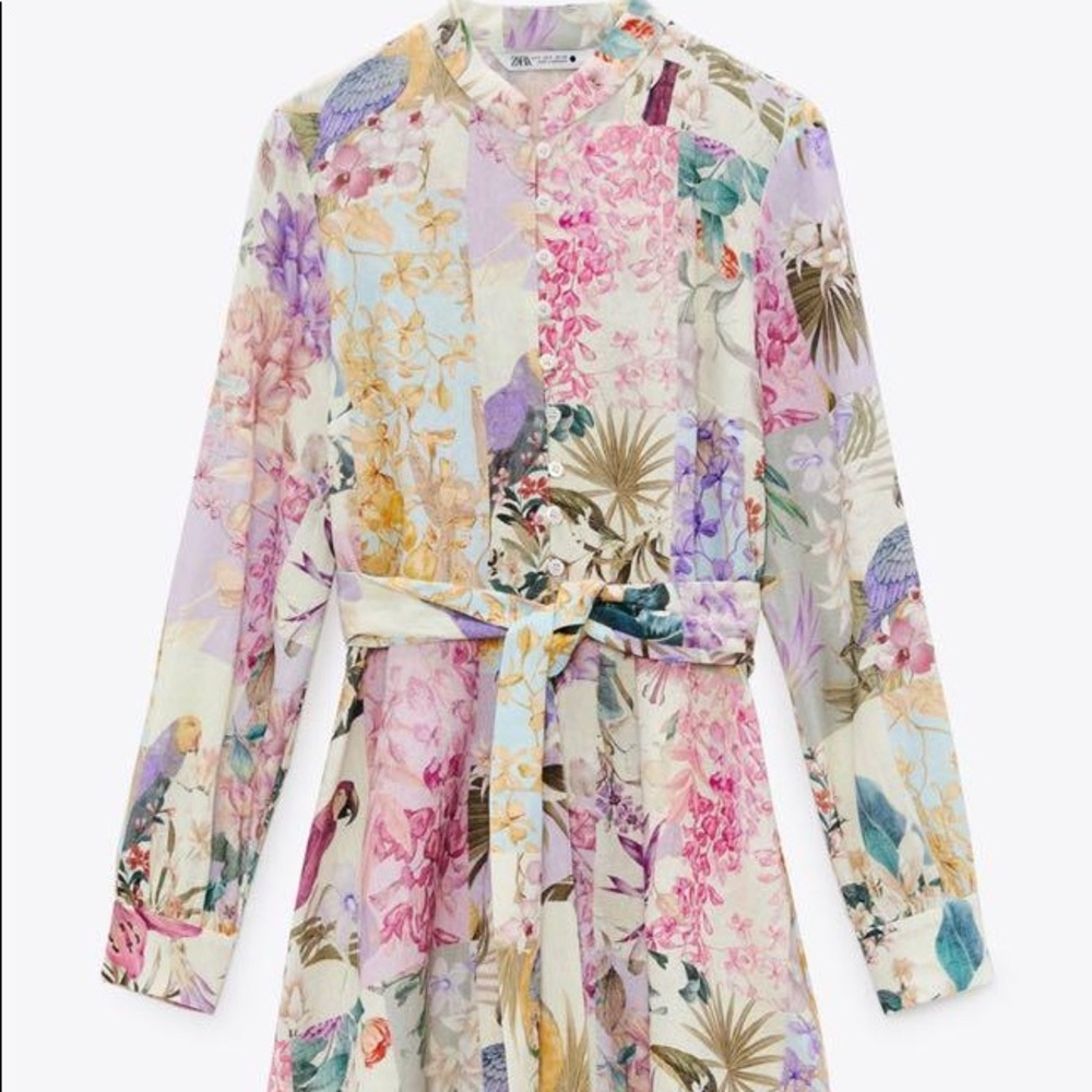 Zara bloggers favorite tropical dress